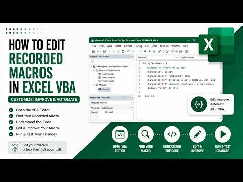 How to Edit Recorded Macros in Excel VBA