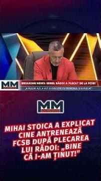 Mihai Stoica explained who is coaching FCSB after Radoi's departure: "It's good that we kept them!"