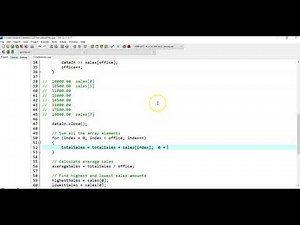 Array Processing - Input File, Total, Average, Min, Max