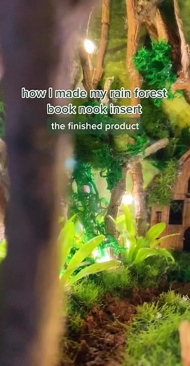 DIY Rain Forest Book Nook Shelf Insert Tutorial