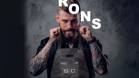 StyleCraft Heavy Weight Waterproof Professional Barber-Salon Apron Cross Back Strap and Pockets