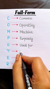 19K views · 367 reactions | Full-Form of Computer ✅ . . . #computer #education #studytips #FacebookPage | Tushar Ghosh | Facebook