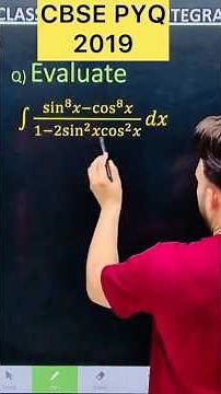 Q) If Integration ∫ sin^8 (x)-cos^8 (x) /(1-2sin^2 x cos^2 x )d𝑥 #cbse2024 #CBSE2025 #cbse