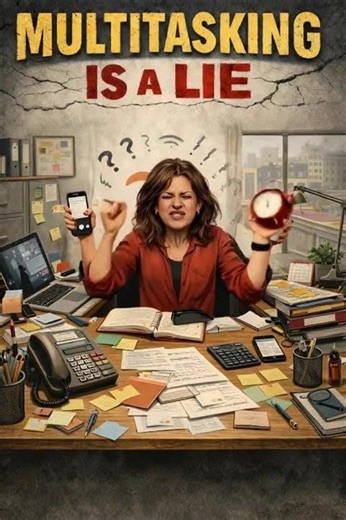 Multitasking kills Intelligence #psychologyfacts #timemanagementtips #betteryou Like