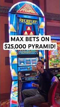 MAX BETS On $25,000 Pyramid Slot! #slots #lasvegas