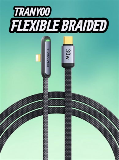 Tranyoo Flexible Braided 1.2 Meter LED Indicator Charging Cable #Tranyoo #Charger #FastCharger #TranyooCharger #IanTech @tranyoo.accessories