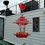 Birdream Hummingbird Feeder for Outdoors Hanging, 20oz Hummingbird Feeders with 5 Bee Guard Feeding Ports & Built-in Ant Moat Brush Leak-Proof for Outside Gifts for Women - Green