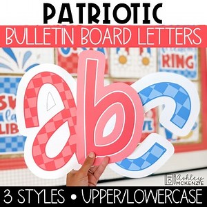 Patriotic Bulletin Board Letters and Numbers 4th of July Bulletin Board Ideas
