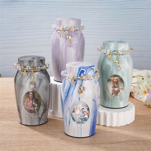 Personalized Small Memorial Cremation Urns for Human Ashes, Photo Customization 5.5inches Urns, Stainless Steel Keepsake Urns - Etsy