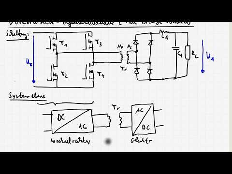 LE4_6i DC/DC Wandler - Vollbrücke - Gegentaktflusswandler - Funktion - Aufbau