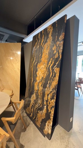 4.9K views · 11 reactions | 8ft Rectangular Black Taurus Natural Marble Dining Table Unveiling a captivating blend of deep black tones intertwined with radiant golden waves, Black Taurus evokes the fluidity of flowing silk, adding depth and movement to its surface. #YourWay #furniture #marble #diningtable #mixandmatch #furnituremalaysia #Crownlivin | Crownlivin | Facebook