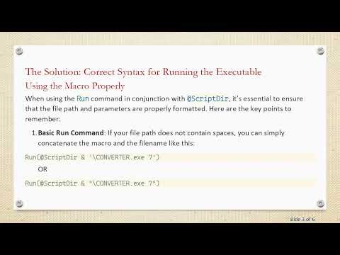 How to Correctly Use Run in AutoIt with Macros