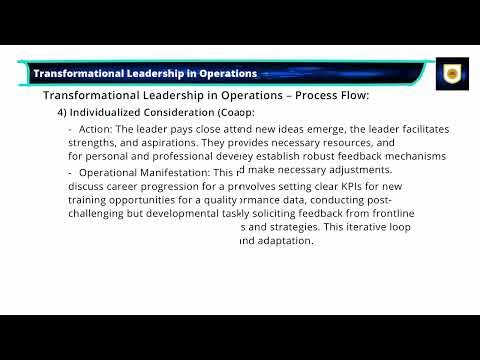 Transformational Leadership in Operations