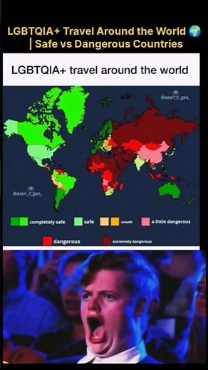 Is It Safe to Travel as LGBTQ+? 🌈 World Map Shocks Everyone #safe #travel #map #worldfacts