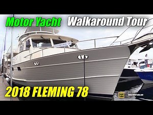2018 Fleming 78 Classic Yacht - Deck, Engine Room and Interior Walkaround - 2018 FLIBS