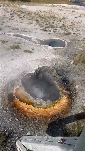 Small But Powerful -Hidden Hot Spring in Yellowstone’s Upper Geyser Basin #Shorts #hotspring #hike