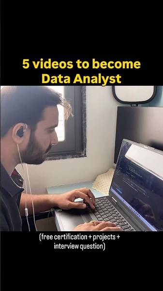 How I Learned Data Analysis with 5 Videos #dataanalyst #careerchange #skills