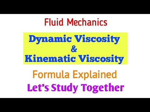 Dynamic Viscosity & Kinematic Viscosity Formula Explained | Fluid Mechanics