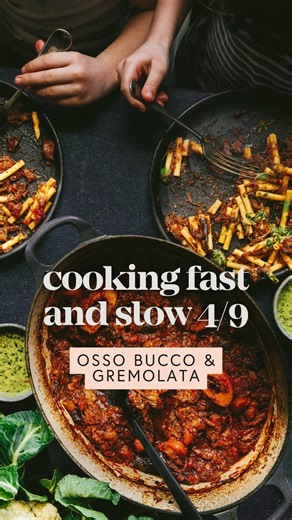 Boob to Food on Instagram: "Recipe 3/9 of our slow cooker series – Osso Bucco with a zesty gremolata. Osso Bucco, otherwise known as beef shin, is cut straight through the marrow bone and is perfect for slow cooking as it’s full of connective tissue and marrow which just renders down beautifully and is SO nutritious – full of collagen, iron and zinc. Honestly, you can’t get much more nourishing than this. One prerequisite I have though? It needs a zesty gremolata on top. It cuts through the rich