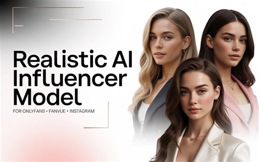 Modelo de influencer de ia para onlyfans, fanvue, ia e produto de mídia social
