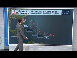 Tracking the progress of Tropical Storm Erin