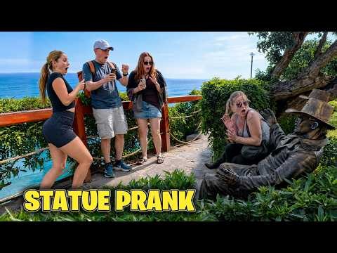 People think they are statues but they get a tremendous surprise 😬🤣