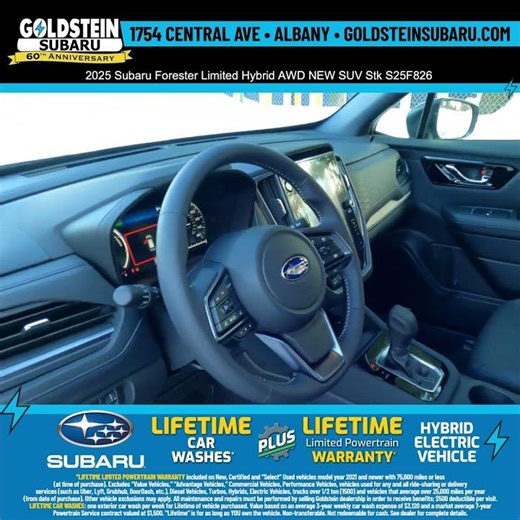 2025 Subaru Forester Limited Hybrid AWD NEW SUV Stk S25F826