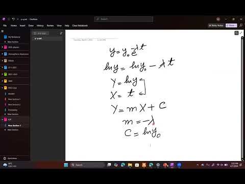 Exponential curve and Semilog Scale