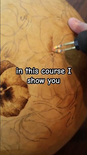 Gourd Pyrography Pansies #gourdart #pyrographyart