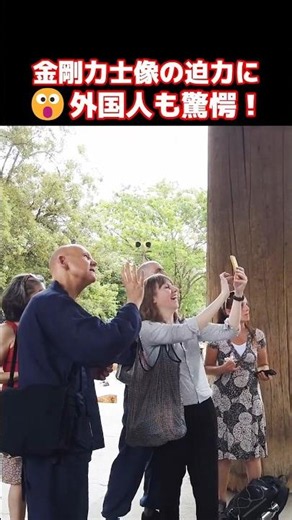 😮これが日本の伝統文化ね！！外国人もビックリ！外国人観光客が奈良・東大寺の金剛力士像の素晴らしさに驚愕 #奈良 #外国人観光客 #外国人の反応 #東大寺 #金剛力士像 #shorts