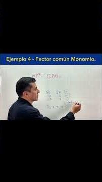Example 4 🤓 Monomial Common Factor - Easy step-by-step