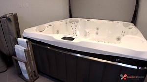 The Utopia® Geneva® is our spacious single lounge spa that features seating for up to 6! | Caldera Spas