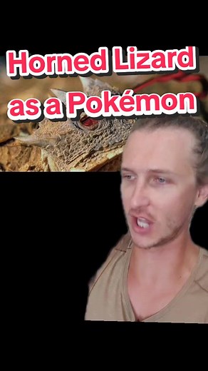 Replying to @zayzyverse Horned lizard as a Pokémon complete with typing and stats! #pokemon #pokemoncommunity #pokemontiktok #biology #ecology #fyp #wildlife #greenscreen