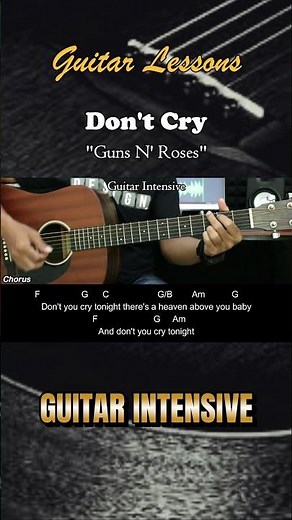 Don't Cry - Guns N' Roses | EASY Guitar Tutorial with Chords / Lyrics - Guitar Lessons