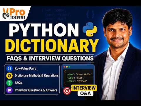 Python Dictionary Tutorial | Methods, Operations, FAQs & Interview Questions