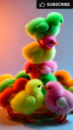 Cutest Chick Tower Ever 😂🐤 #chicks #birds