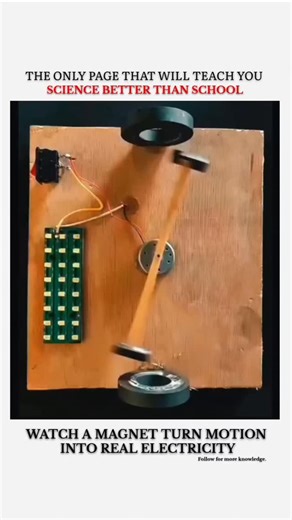 explaining.science on Instagram: "You can create a project that converts motion into electricity based on the principle of electromagnetic induction, a discovery by Michael Faraday which is the basis for most modern power generation. The key is the relative motion between a magnet and a coil of conductive wire (e.g., copper wire). Science Project: Simple Hand-Crank Generator This project demonstrates how mechanical energy (motion) is converted into electrical energy using a magnet and a coil. Wh