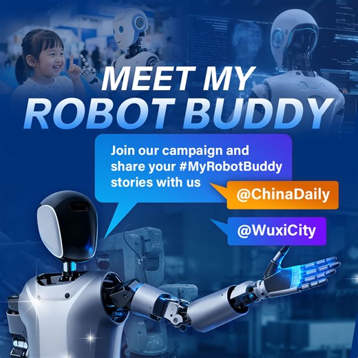 14K views · 50 reactions | As China races ahead in tech innovation, embodied intelligent robots are popping up everywhere—from factories and tourist hotspots to our everyday lives. Join the fun and flaunt these amazing robot applications using #MyRobotBuddy and tagging Wuxi, China and China Daily . Let's celebrate China's exciting journey in embodied intelligence together! | China Daily | Facebook
