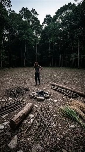 Alone by Firelight in the Jungle | Realistic Psychological Survival Horror Hut