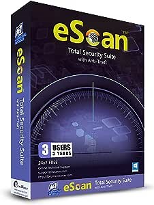 eScan Total Security Suite with Cloud Security Premium includes anti malware Internet Security Software Antivirus plus | 3 Devices 3 years | latest version [2019]