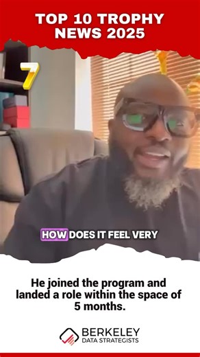Top 10 Trophy News the Data Evangelist got excited about this 2025 🏆 Number 7. This one hits differently. This mentee made a deliberate decision to transition into tech. No shortcuts. No noise. Just focus, discipline, and commitment. He joined the programme, did the work, stayed consistent with the lessons, and within just 5 months he landed his first Data Manager role. Five months. Not five years. This is what happens when learning is backed by 25 years of global, practical and VERIFIABLE expe
