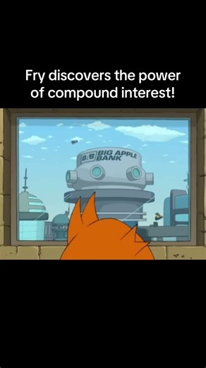 👇 Follow @modernmoneydaily for daily content on investing, financial freedom, wealth building and smart money habits In Futurama, Philip J. Fry discovers the magic of compound interest after his forgotten bank balance grows for 1,000 years. It's funny - but it's also one of the best explanations of investing ever shown in a cartoon. Here's the real lesson: Compound interest = Your money earns returns → Those returns earn returns → And over time, growth becomes exponential. This is why long-term
