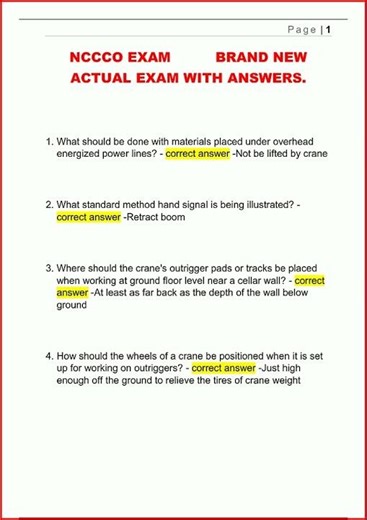 Nccco Exam Brand New Actual Exam With Answers445 video