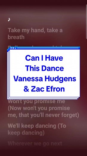 Can I Have This Dance: High School Musical Karaoke