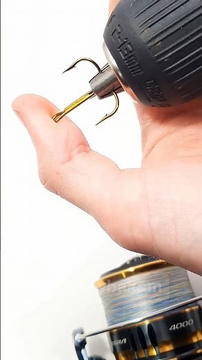 🔥 Fastest Fishing Knot Ever! ⚡️ Drill Hack #handmadelure #tutorial