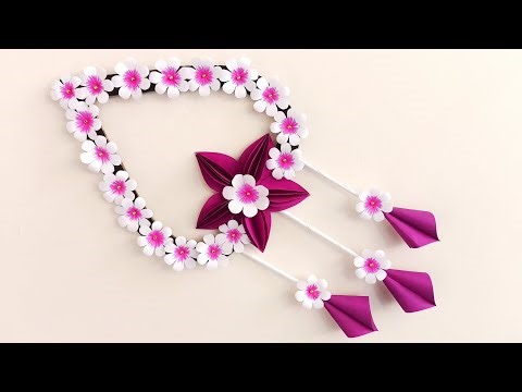 Beautiful Heart Shape Paper Flower Wall Hanging - Unique wall decoration - Valentine Special Decor