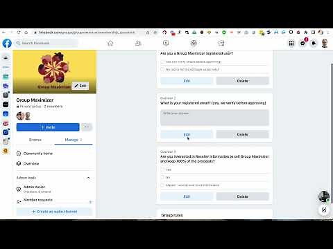 Adding Questions to a FB Group Approval process