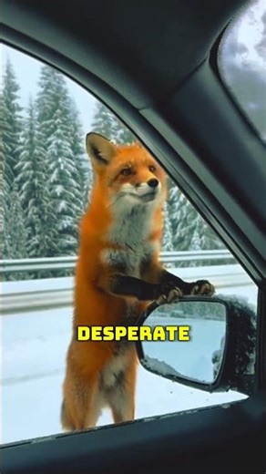 This driver saved a mother fox and it's baby 💔💔