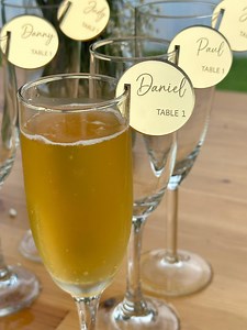Personalized Mirrored Acrylic Drink Tags: Wedding Place Cards - Etsy