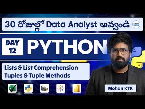 Day 12: Python for Data Analytics Series | Become a Data Analyst in 30 Days by Mohan KTK